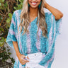 Love In Napa Snake Print Shift Tunic in Teal Image - 1