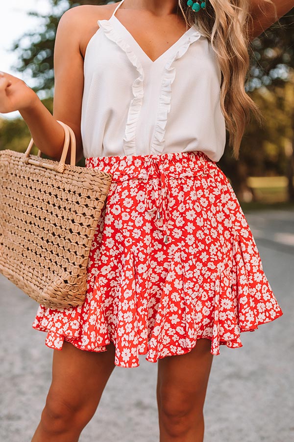 Caribbean Cutie Skort In Scarlet Image - 1