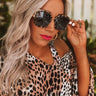 Sipping In The Shade Tortoiseshell Sunnies In Stone Image - 1