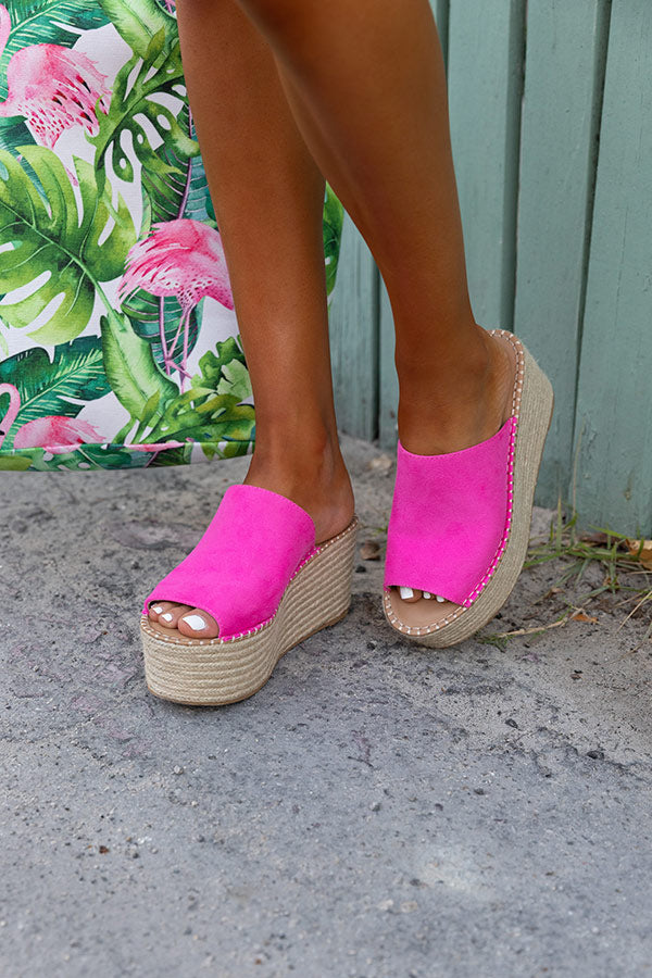 The Cameron Espadrille In Hot Pink Image - 2