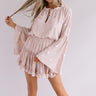 Star Of The Show Ruffle Dress in Rose Quartz Image - 1