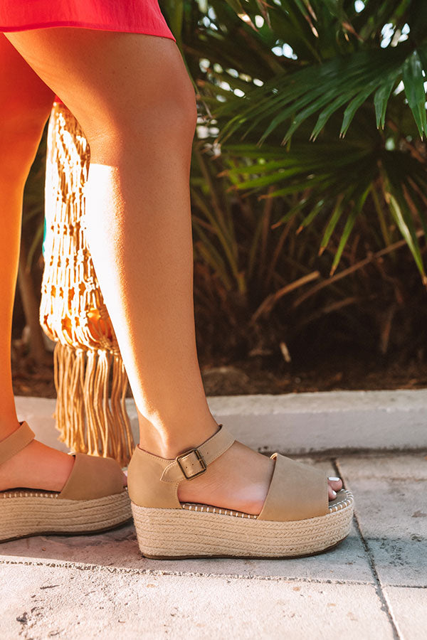 The Brighton Beach Espadrille In Khaki Image - 4