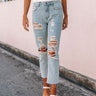 The Turner High Waist Distressed Relaxed Skinny in Light Wash Image - 1