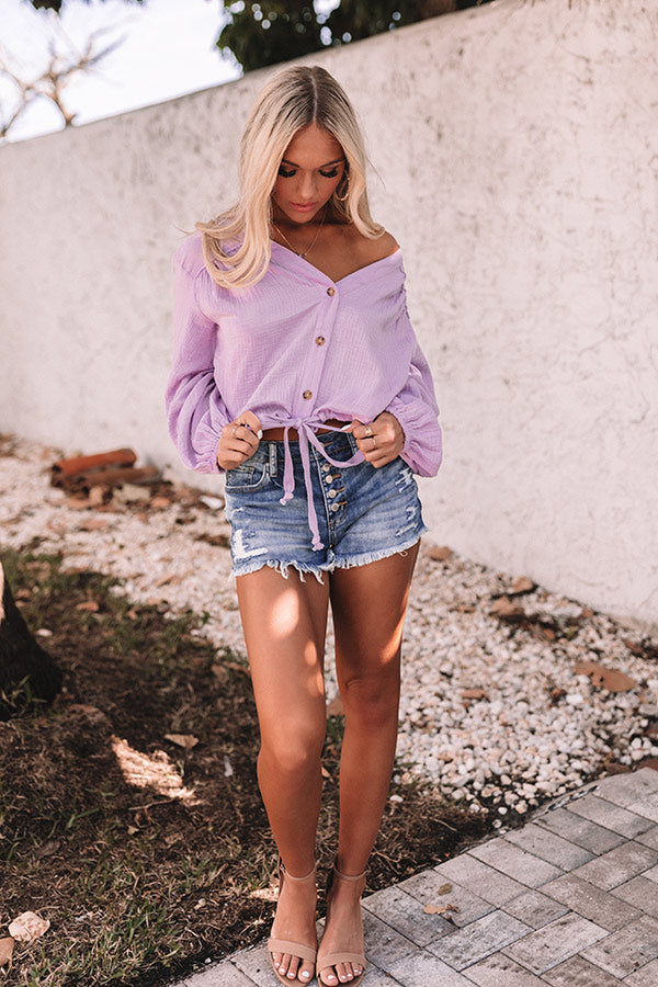 The Windom High Waist Frayed Shorts Image - 2