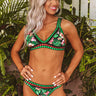 Tropical Vibes Crochet Trim Cheeky Bikini Bottom In Black Image - 1