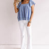 Cabanas In Cabo Crochet Top In Sky Blue Image - 1