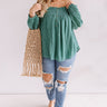 Rooftop Terrace Off Shoulder Shift Top In Teal Curves Image - 1