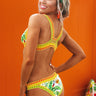 Tropical Vibes Crochet Trim Cheeky Bikini Bottom In Yellow Image - 1