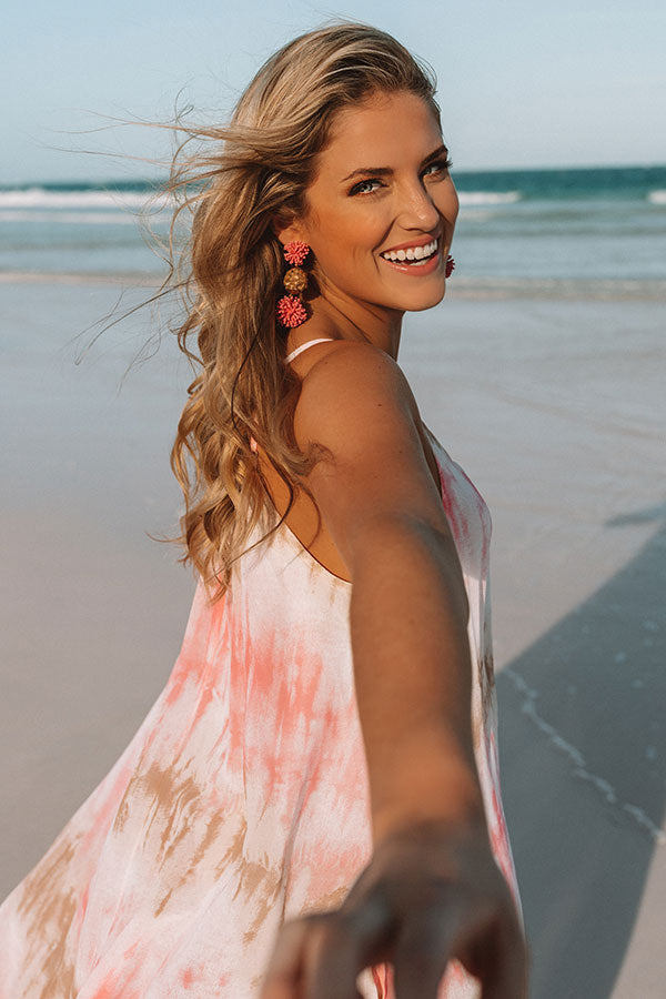 Golden Coast Earrings In Pink