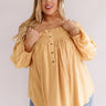 Rooftop Terrace Off Shoulder Shift Top In Golden Honey Curves Image - 1