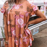Fleur Fabulous Babydoll Top in Light Rust Image - 1