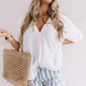 City Sleek Shift Top in White Image - 1
