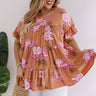 Fleur Fabulous Babydoll Top in Light Rust Curves Image - 1
