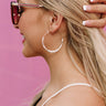 Coconut Grove Hoop Earrings in Ivory Image - 1