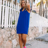 Song And Dance Ruffle Shift Dress in Royal Blue Image - 1