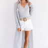 Key To Happiness Knit Duster Cardigan in Grey Image - 1