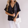 Toast In Tahiti Shift Top In Navy Image - 1