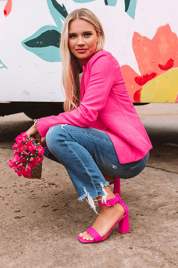 The Ariella Heel in Hot Pink Image - 3