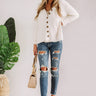 Never Let You Down Button Up Top In Cream Image - 1