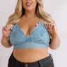 Paris Premier Lace Bralette In Light Teal Curves Image - 1