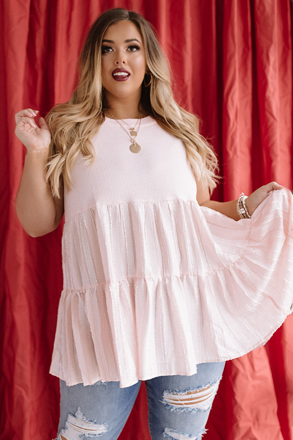 Chic City Girl Babydoll Tunic Top In Pink Curves Image - 4