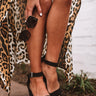 The Lilianna Faux Suede Wedge in Black Image - 1