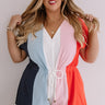 Pool Party In Panama Stripe Romper Curves Image - 1