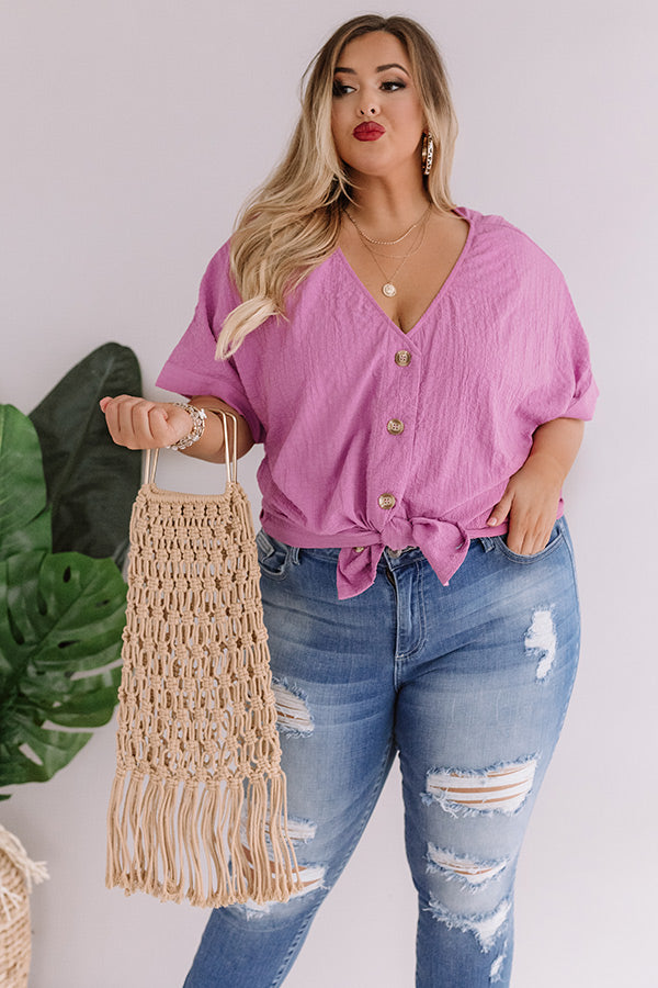 Toast In Tahiti Shift Top In Violet  Curves Image - 2