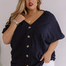 Toast In Tahiti Shift Top In Navy Curves Image - 1