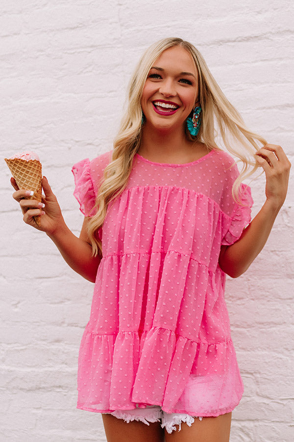 My Sweet Side Shift Top In Pink Image - 4
