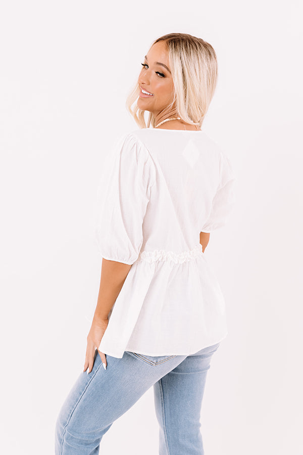 Praise And Prosecco Babydoll Top In White Image - 4