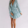 Champagne In The Garden Ruffle Dress in Sea Glass Image - 1