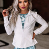 Workout, Then Wine Mesh Light Weight Active Jacket In White Image - 1