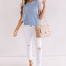 Seaside Spell Lace Top In Sky Blue Image - 1