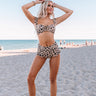Love Island Leopard Lace Up Bikini Top Image - 1