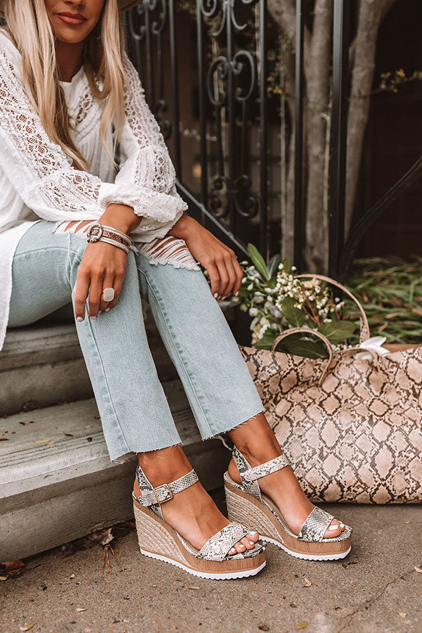 The Allen Wedge In Snake Print Image - 2