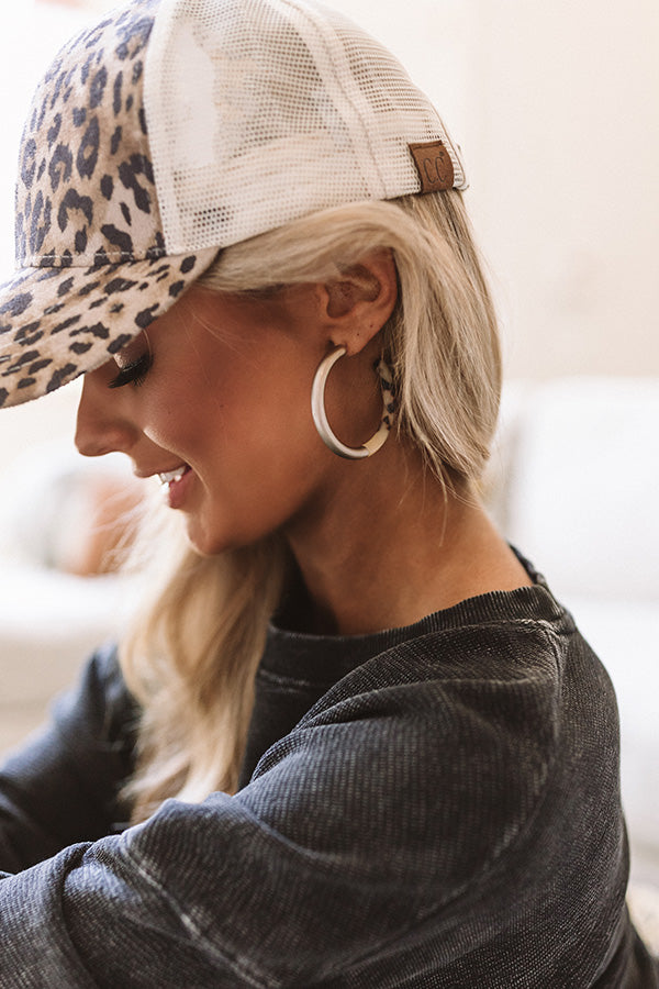 Cabo Daydream Tortoiseshell Hoop Earrings In Birch