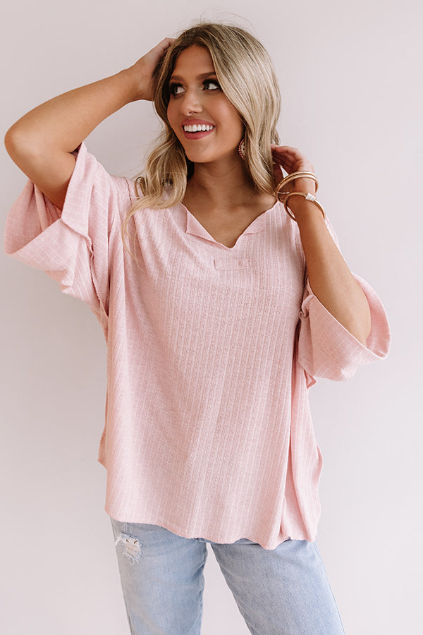 Positive Persona Shift Top In Pink