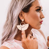 Margs In The Maldives Fan Earrings In Tan Image - 1