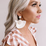 Talkin' About Tulum Fan Earrings In Ivory Image - 1