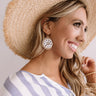 Craving Pina Coladas Beaded Earrings In White Image - 1