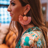 Talkin' About Tulum Fan Earrings In Peach Image - 1