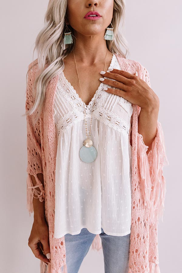It's The Little Things Semi Precious Necklace In Turquoise