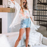 Poolside Kisses Knit Cardigan In White Image - 1