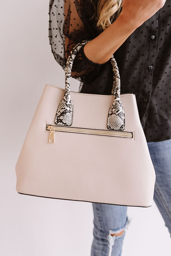 Your Biggest Fan Faux Leather Tote in Birch Image - 3