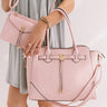 CEO Material Faux Leather Tote in Pink Image - 1