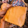 Steal Your Heart Faux Leather Tote in Golden Honey Image - 1