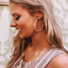 Loosen Up Hoop Earrings In Gold Image - 1