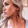 Loosen Up Hoop Earrings In Rosegold Image - 1