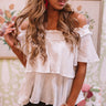 Bay Of Bliss Off Shoulder Ruffle Top In White Image - 1